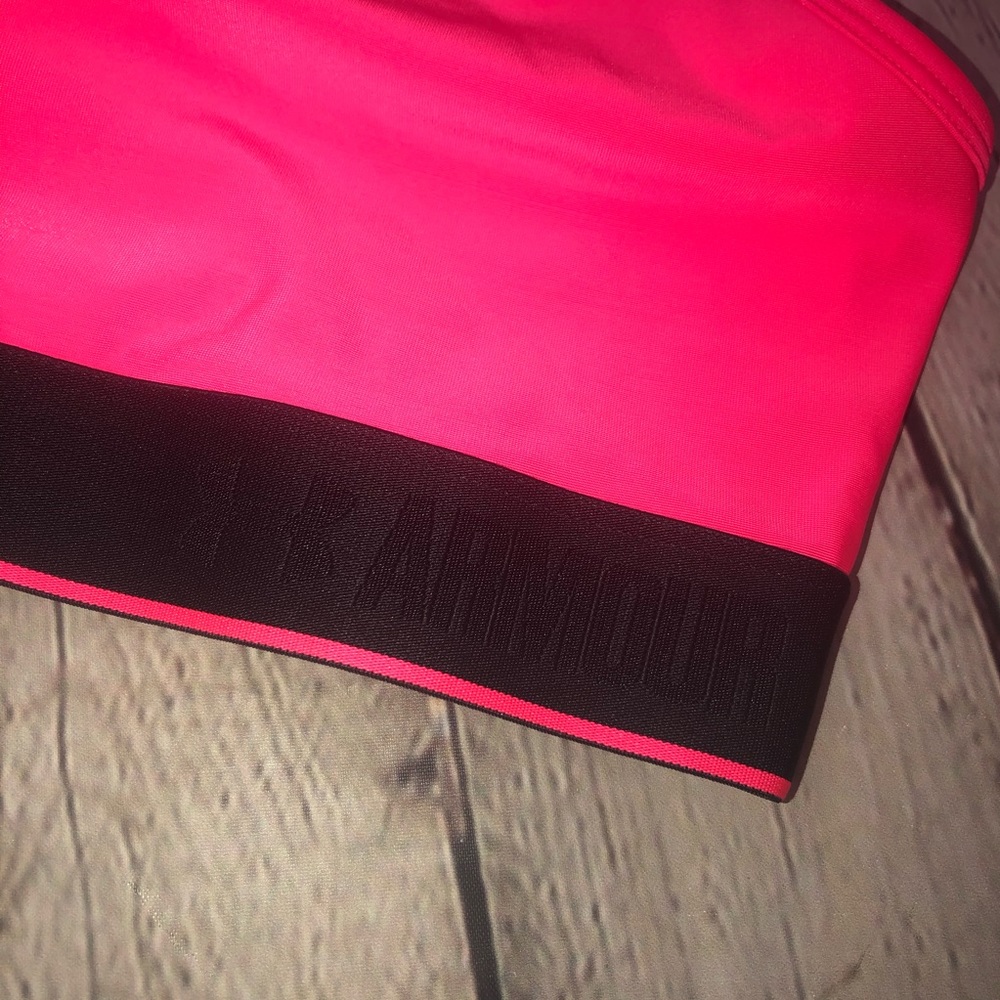 Under Armour Pink and Gray Built In Bra Tank - Picture 6 of 7